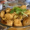 Currys csirke édes burgonyával és karfiollal