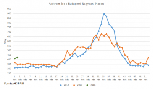 citrom piaci ára