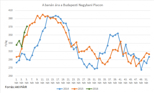 banán piaci ára