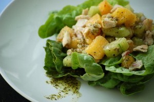 Nektarin melegen elkészítve