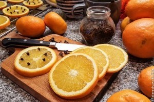 Illatos karácsonyi dekoráció narancsból