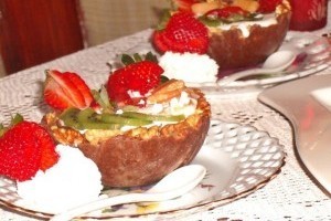 Gyümölcsös-csokoládés kosár