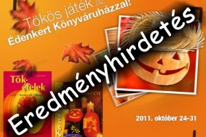 Tökös játék az Édenkert Könyváruházzal! - eredményhirdetés