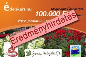 Megépítjük édenkertjét! - összesítés és sorsolás