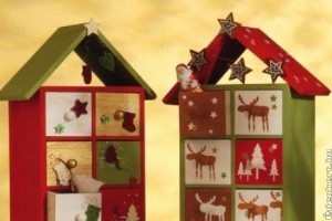 Adventi naptár házilag - házikó tele ajándékokkal