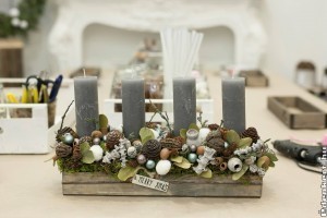 Még mindig sláger: adventi koszorú dobozban