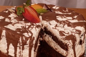 Fekete-fehér torta liszt nélkül