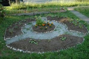 Kör alakú zöldségeskert
